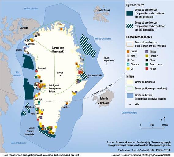 Une Carte Du Groenland Photo Stock - Alamy